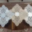 رومیزی عسلی دانتل مخمل مربع و گرد 40 سانتی