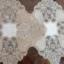 رومیزی عسلی دانتل مخمل مربع و گرد 40 سانتی
