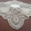 رومیزی عسلی دانتل مخمل مربع و گرد 40 سانتی