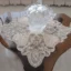 رومیزی عسلی دانتل مخمل مربع و گرد 40 سانتی