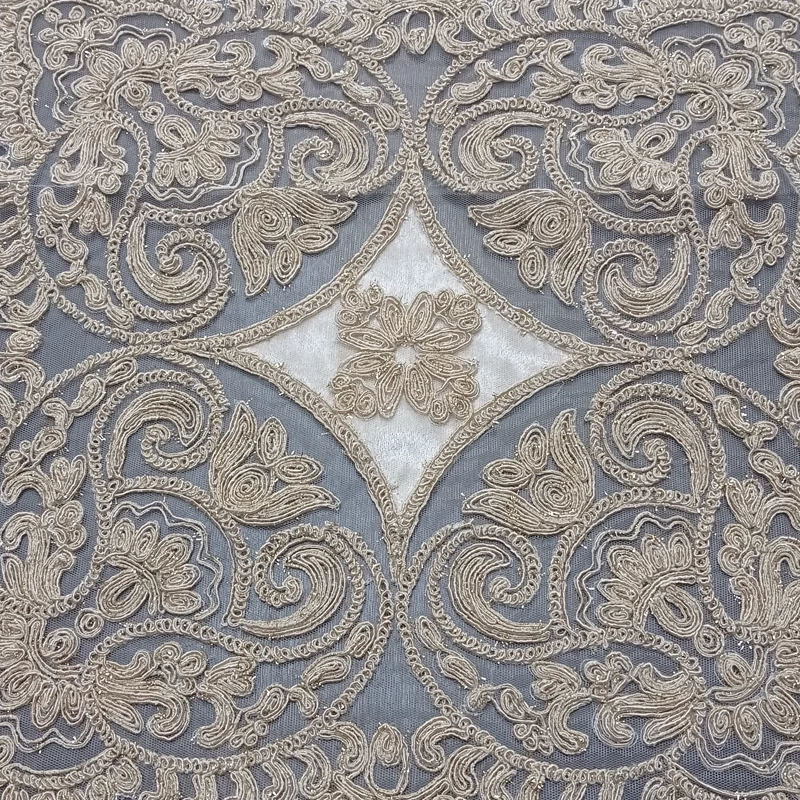 رومیزی عسلی دانتل مخمل مربع و گرد 40 سانتی