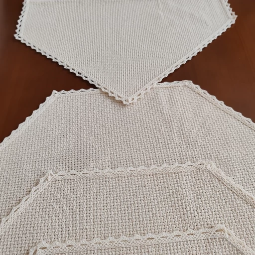 رومیزی چهار تکه کنفی دور بافت جدید