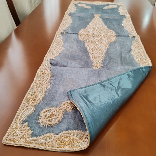 سرویس رومیزی پنج تکه مخمل دابکا سرمه دوزی هندی