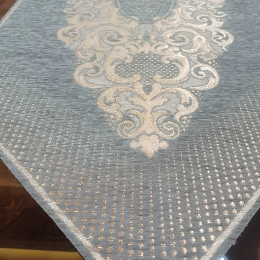 رومیزی مخمل ابریشم شاین دار 4 تکه طرح صحرا