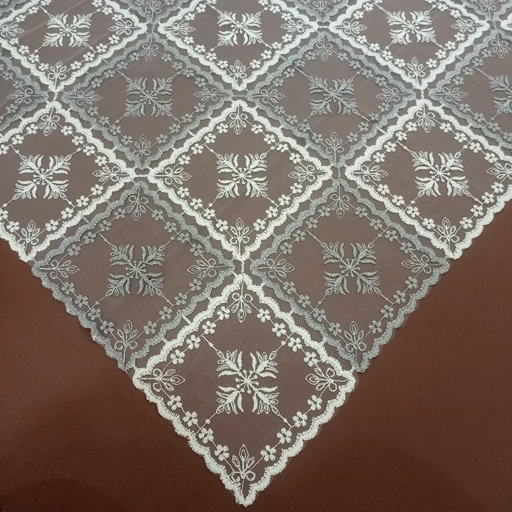 رومیزی روپشتی حریر گیپور جدید طرح برگ