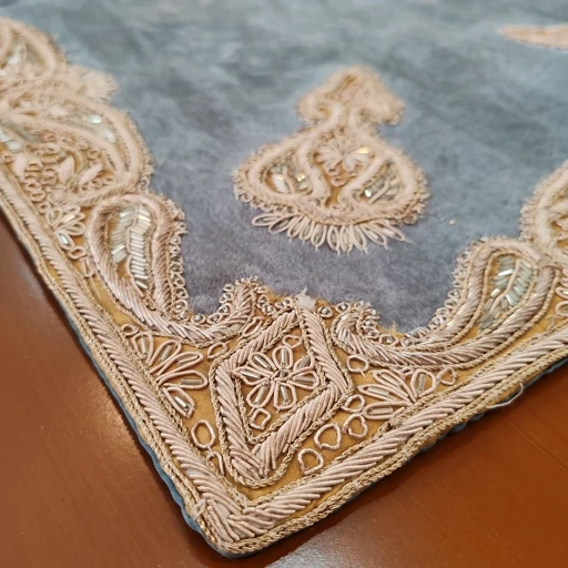 سرویس رومیزی پنج تکه مخمل دابکا سرمه دوزی هندی