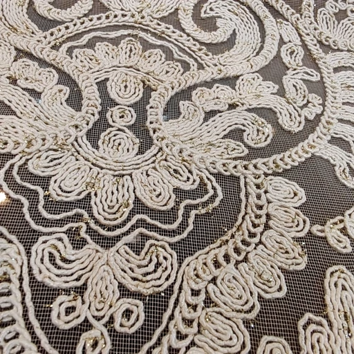 رومیزی دانتل مخمل سه تکه جدید طرح آسنا