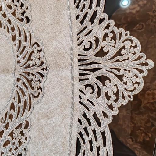 رانر غذاخوری شش و هشت نفره مخمل ملیله دوزی