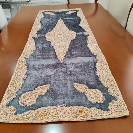 سرویس رومیزی پنج تکه مخمل دابکا سرمه دوزی هندی