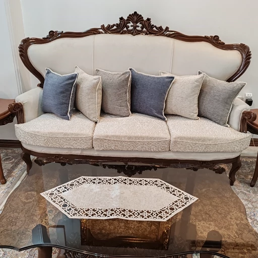 کاور کوسن دو رو مخمل پتینه دور گیپور جدید