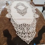 رانر غذاخوری شش و هشت نفره مخمل ملیله دوزی