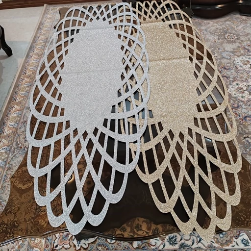 رانر بزرگ غذاخوری چرم اکلیلی 130 سانتی مدل ماهواره ای