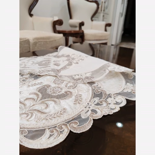 رومیزی رانر مخمل دانتل 85 سانتی مدل افرا