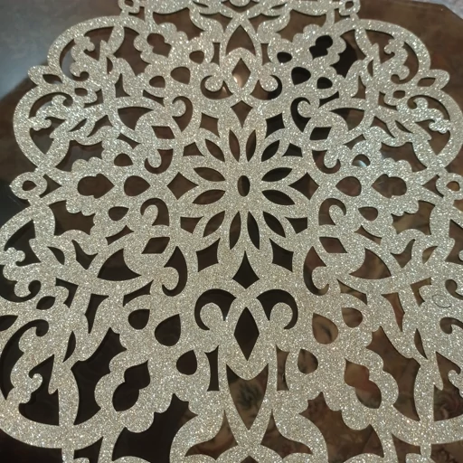 رومیزی بیضی چرم اکلیلی سه تکه مدل بهار درشت جدید