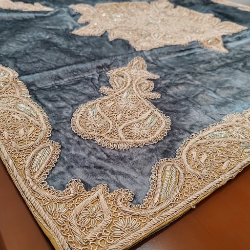 سرویس رومیزی پنج تکه مخمل دابکا سرمه دوزی هندی