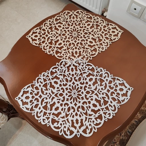 رومیزی سه تکه چرم اکلیلی مدل بهار جدید