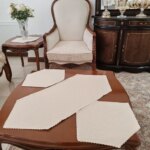 رومیزی چهار تکه کنفی دور بافت جدید رومیزی چهار تکه کنفی دور بافت جدید