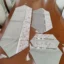 رومیزی مخمل پتینه ترکیبی 4 تکه با چرم طلایی