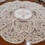 رومیزی گرد دانتل مخمل سه تکه طرح سوفیا