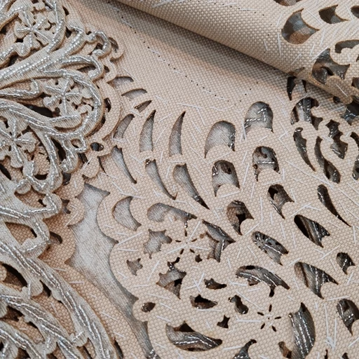 رانر غذاخوری شش و هشت نفره مخمل ملیله دوزی