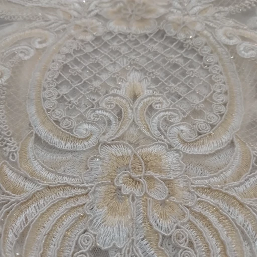 رومیزی مربع مخمل دانتل ترک سه تکه طرح نارین