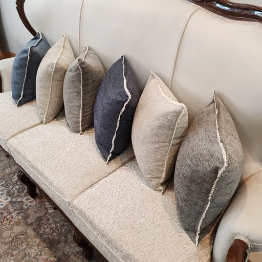 کاور کوسن دو رو مخمل پتینه دور گیپور جدید