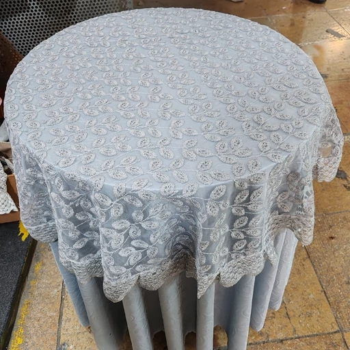 رومیزی گرد تور دانتل شاین قطر 100 سانتی