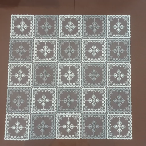 رومیزی روپشتی حریر گیپور جدید طرح برگ