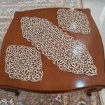 رومیزی سه تکه چرم اکلیلی مدل بهار جدید