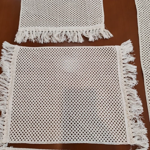 رومیزی بافت مستطیل سه تکه جدید ریشه دار