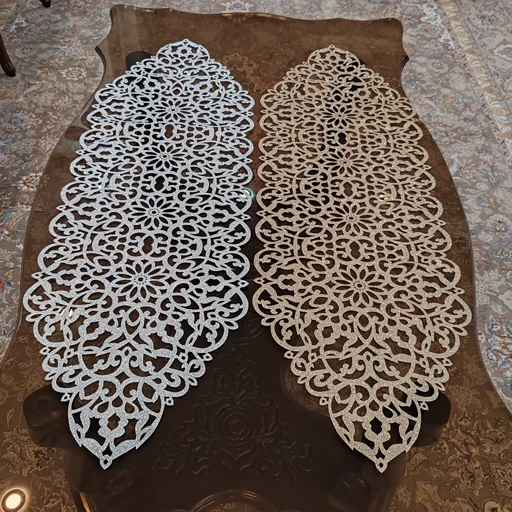 رومیزی سه تکه چرم اکلیلی مدل بهار جدید