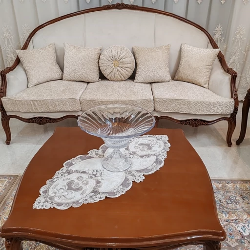 رومیزی رانر مخمل دانتل 85 سانتی مدل افرا