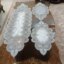 سرویس رومیزی مخمل دانتل ترک طرح گندمی 5 تکه مربع دار