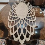 رانر بزرگ غذاخوری چرم اکلیلی 130 سانتی مدل ماهواره ای