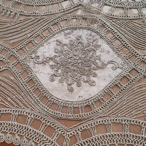 رانر غذاخوری دانتل مخمل طرح گوشواره جدید