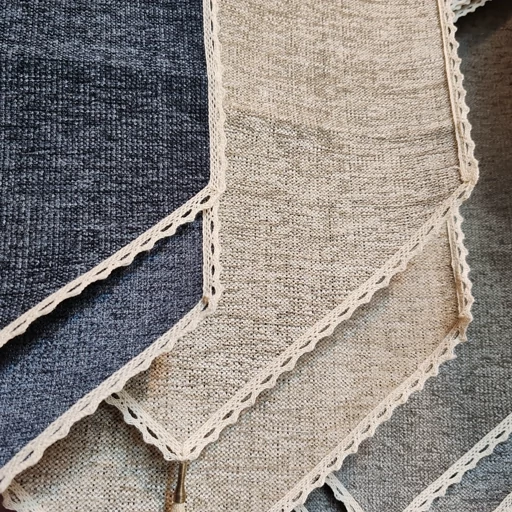 سرویس رومیزی پنج تکه مخمل کنفی جدید دوربافت