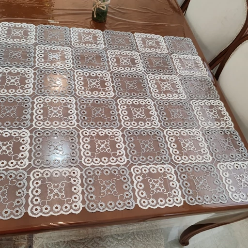 رومیزی گیپوری مربع بزرگ یک متری در سه رنگ