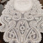 رانر غذاخوری دانتل مخمل 132 سانتی طرح آنتیک جدید