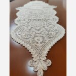 رانر غذاخوری دانتل مخمل جدید طرح کیمیا 132 سانتی