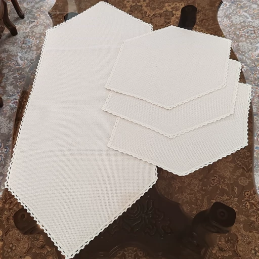 رومیزی چهار تکه کنفی دور بافت جدید