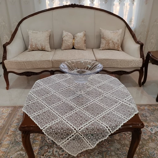 رومیزی گیپوری مربع بزرگ یک متری در سه رنگ