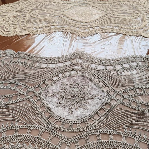 رانر غذاخوری دانتل مخمل طرح گوشواره جدید