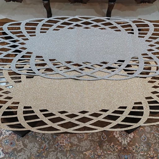 رانر بزرگ غذاخوری چرم اکلیلی 130 سانتی مدل ماهواره ای