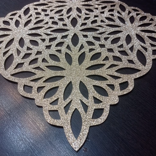 رومیزی مربع چرم اکلیلی مدل پاییز 30 سانتی