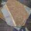 رومیزی مخمل پتینه ترکیبی 4 تکه با چرم طلایی