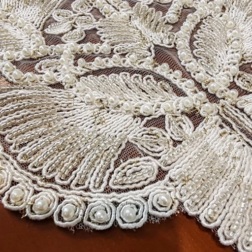 سرویس رومیزی پنج تکه ملیله دوزی مخمل دانتل گندمی