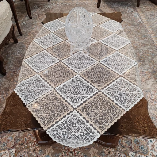 رومیزی گیپوری مربع بزرگ یک متری در سه رنگ