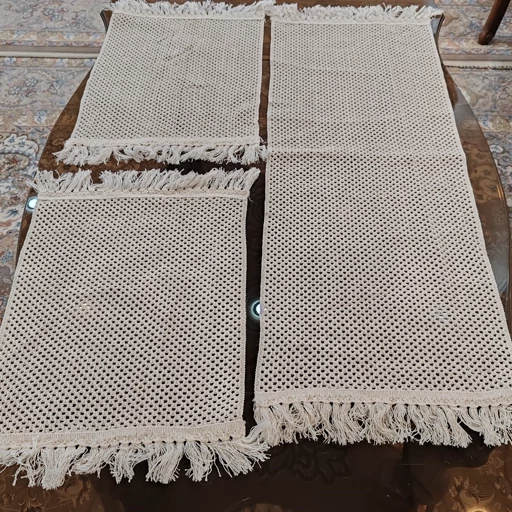 رومیزی بافت مستطیل سه تکه جدید ریشه دار