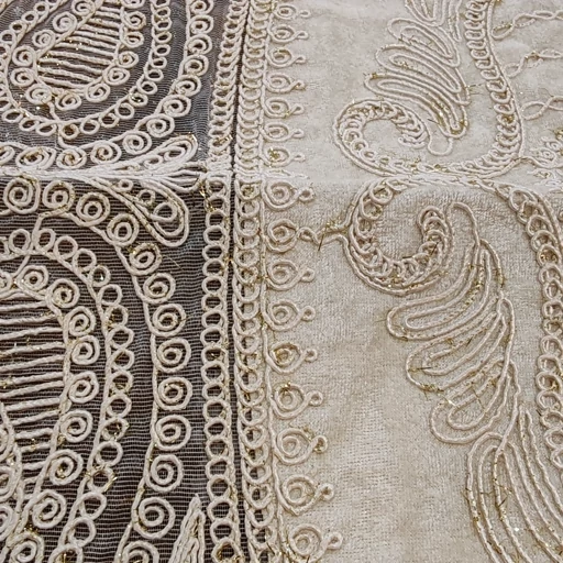 رانر غذاخوری دانتل مخمل 132 سانتی طرح آنتیک جدید