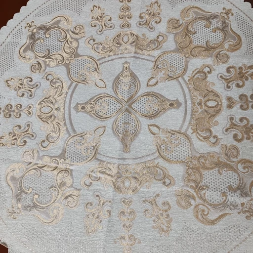 رومیزی گرد مخمل شاین 85 سانتی طرح صحرا